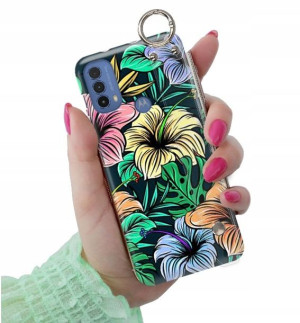 ETUI PASEK do MOTOROLA E40 Kwiaty Damskie Wzory