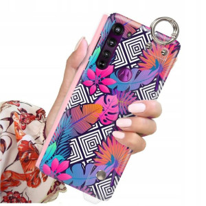 ETUI PASEK do MOTOROLA EDGE Kwiaty Flower Wzory