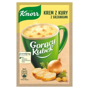 Pakiet 10szt Knorr Gorący Kubek Krem z kury z grzankami 16g