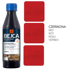 Bejca Do Drewna Rustykalna Spirytusowa CZERWONA 2l Dragon (10X0,2L)