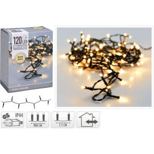 Lampki choinkowe łańcuch świetlny 120 led ciepły biały