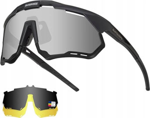 Okulary Sportowe Rowerowe Queshark TR90 QE52-B