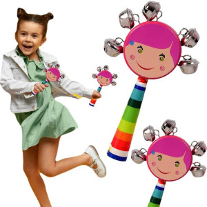 Drewniana Grzechotka Janczary Dzwoneczki