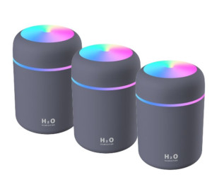 Zestaw 3 x Nawilżacz powietrza - dyfuzor do olejków - USB szary (2 W)