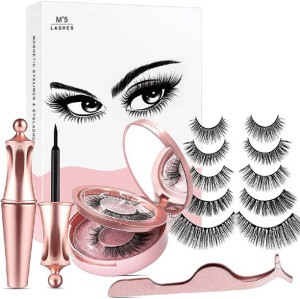 Sztuczne Rzęsy Magnetyczne 7 Par + Eyeliner