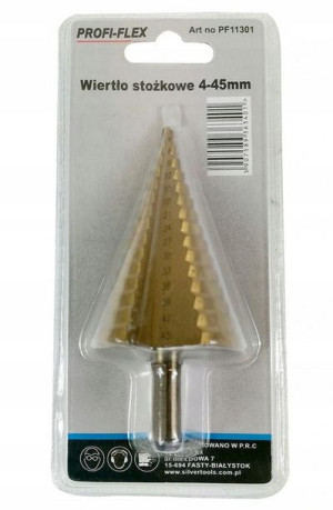 Wiertło Stopniowane Stożkowe Choinkowe 4-45 Mm