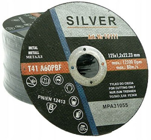 Tarcza Do Cięcia Metalu 125 X 1,2 Silver 125x1,2