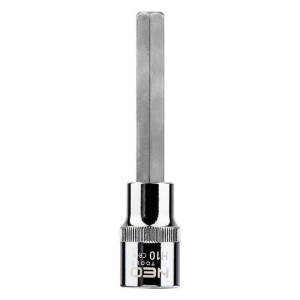 Końcówka sześciokątna na nasadce 1/2", H10 x 100 mm