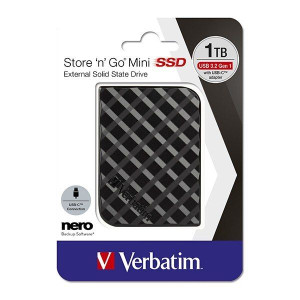SSD Verbatim 2.5", USB 3.2 Gen 1, 1000GB, GB, 1TB, Store N Go Mini, 53237,