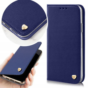 Etui Magnet Złote Serce Do OPPO A35 Granat Ochrona
