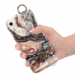 Etui z Paskiem do HUAWEI Y6S Marmurki Modne Wzory