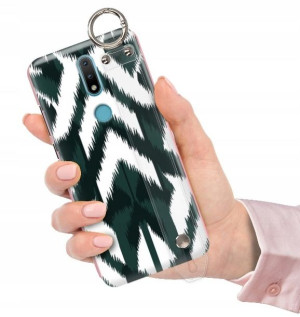 ETUI z PASKIEM do NOKIA 2.4 Glamour Pióra Wzory