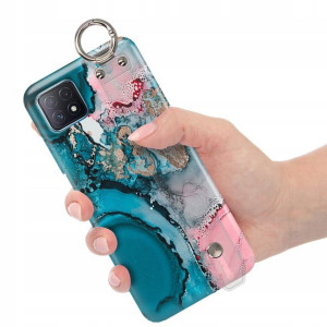 Etui z Paskiem do OPPO A72 5G Marmurki Modne Wzory