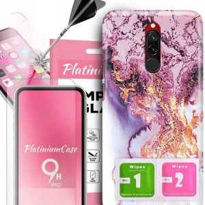 ETUI+Szkło 9H do XIAOMI REDMI 8 Rose Glamour Wzory