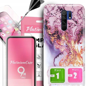 ETUI+Szkło 9H do XIAOMI REDMI 9 Rose Glamour Wzory