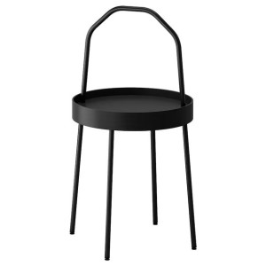 IKEA BURVIK Stolik czarny 38 cm
