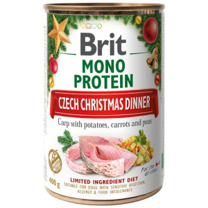 Brit Mono Protein Christmas Carp Świąteczna Kolacja Karp Z Sałatką Ziemniac