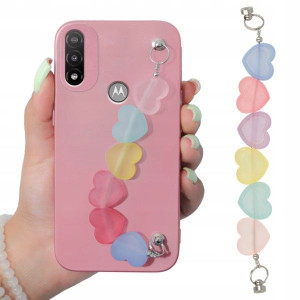 Etui Metallic Róż Łańcuszek do MOTOROLA MOTO E20