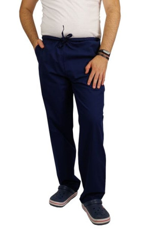 Spodnie z trokiem bawełna 100% granatowe roz. 4XL
