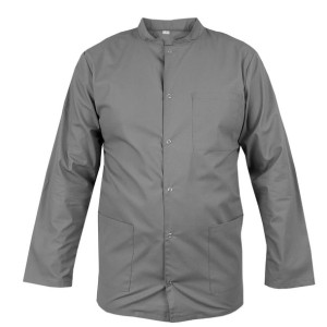 Bluza medyczna męska ze stójką szara długi rękaw roz.L