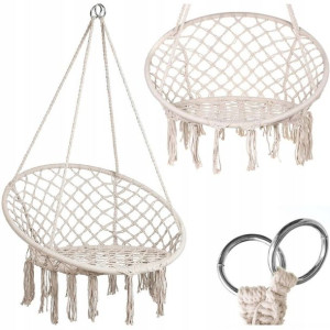 Fotel Wiszący Bocianie Gniazdo Huśtawka Boho