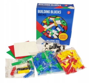 Konstrukcyjne Klocki Zestaw 500pcs Plastikowe