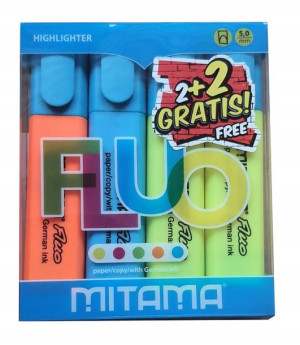 Zakreślacze Fluo Marker 2+2 Mitama