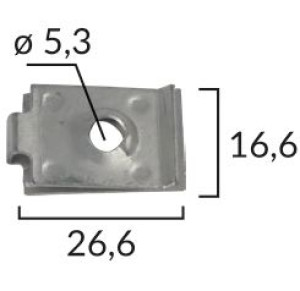 Blaszka Montażowa Opel 6 Mm