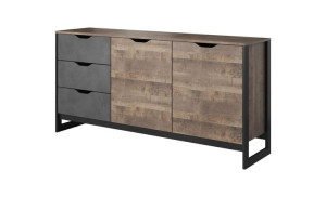 KOMODA ARUBA D  161cm w Stylu Loftowym - DĄB SAND GRANDE/MATERA
