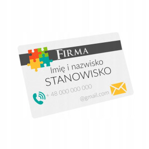 Wizytówki z PCV nadruk jednostronny 100 szt.