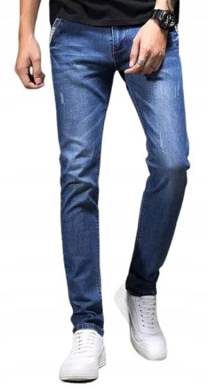 Spodnie Męskie Jeans Ciemne Sf35 - Rozm. M 32/30
