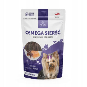 OMEGA! SIERŚĆ naturalny przysmak dla psa łosoś