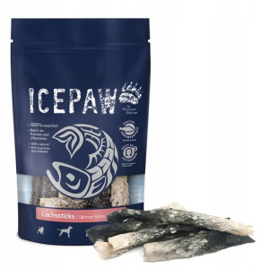 ICEPAW suszone i zwijane skóry łososia dla psów