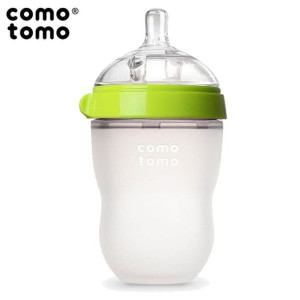 Comotomo - Antykolkowa Butelka Silikonowa Mom's Breast 250 Ml Green Baby