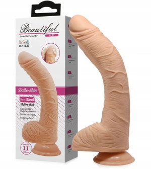 Duży 27cm Wygięty Penis G-spot Dildo Na Przyssawce