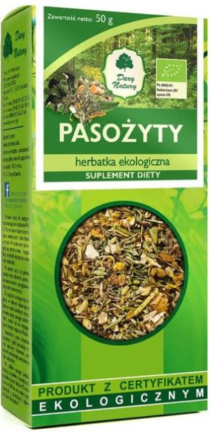 Herbatka Pasożyty Ekologiczna - Suplement Diety BIO 50 g - Dary Natury