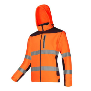 Softshell ostrzeg. z odpinanymi ręk., pom., "l", ce, lahti
