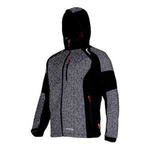 Kurtka softshell z kapt. szar.-czar.-czerw., "2xl",ce, lahti