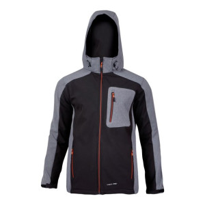 Kurtka softshell z kapt. czar.-szar.-pom., "3xl", ce, lahti