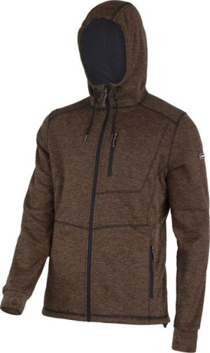 Bluza z kapturem i suwakiem brązowa, "l", ce, lahti