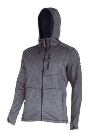 Bluza z kapturem i suwakiem szara, "xl", ce,lahti