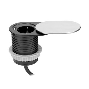 Gniazdo meblowe ?6cm, wpuszczane w blat z przesuwną pokrywką, ładowarką USB