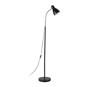 Lampa stojąca podłogowa LAR, max 20W E27, 155 cm, czarna
