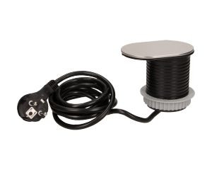 Gniazdo meblowe ?6cm, wpuszczane w blat z przesuwną pokrywką, ładowarką USB