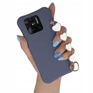 Etui Mat Granat Do XIAOMI REDMI 10C 4G Łańcuszek