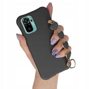 Etui Mat do XIAOMI REDMI NOTE 10S Czarny Łańcuszek