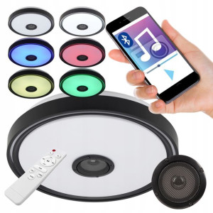 Plafon LED lampa GŁOŚNIK BLUETOOTH RGB 48W 40cm
