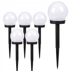 6x Lampa solarna LED WBIJANA czujnik zmierzchu