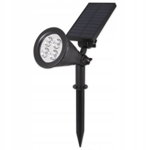 Lampa solarna LED REFLEKTOR ogrodowy Wbijany IP65