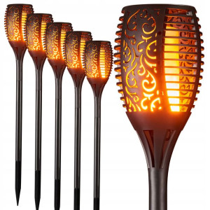 6x Lampa solarna LED POCHODNIA efekt OGIEŃ PŁOMIEŃ
